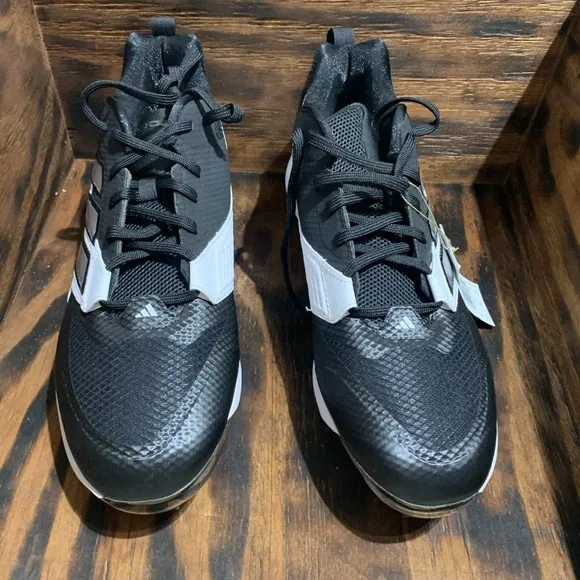 Adidas Icon 8 TPU Men's Size 11.5 Adult Baseball Cleats Black White IG7109 New