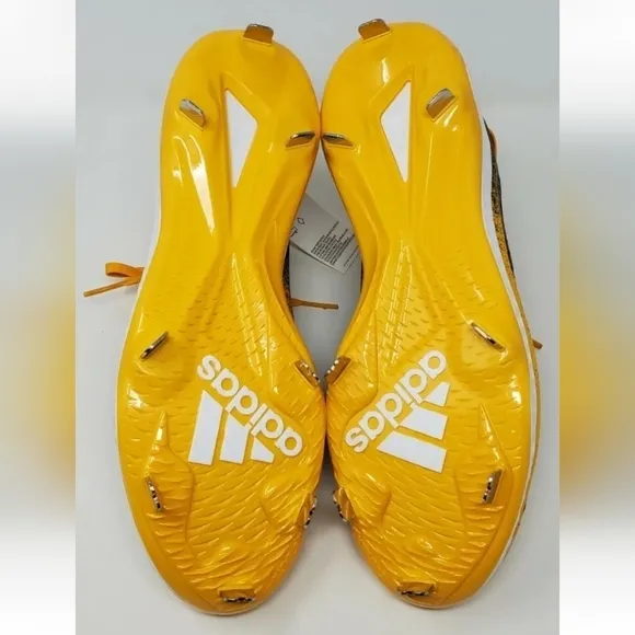Adidas Icon V Bounce Cleats Baseball Shoes Yellow Black G28251 Men's Sz 14 New