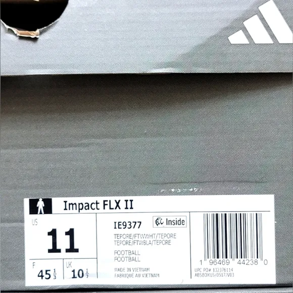 Adidas Impact FLX II IE9377 Football Shoes Power Red 2 White Mens Size 11 New