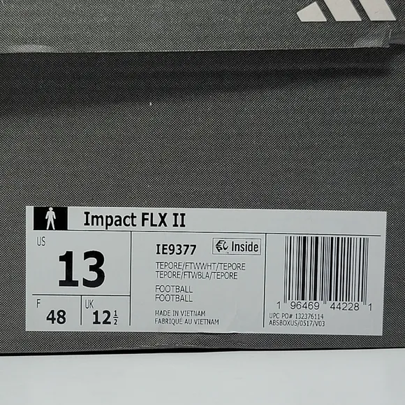 Adidas Impact FLX II IE9377 Football Shoes Power Red 2 White Mens Size 13 New