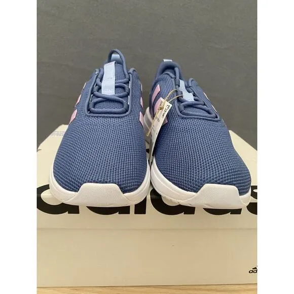 adidas Kids Girls Racer TR23K Shoes Sz 5.5 Diffused Blue Pink IG4908