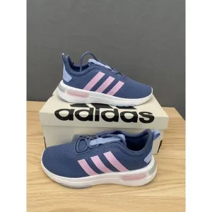 adidas Kids Girls Racer TR23K Shoes Sz 5.5 Diffused Blue Pink IG4908