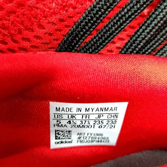 Adidas LiteRacer Adapt 3 Slip On Tennis Running Gym Shoes Sneakers Red Black New