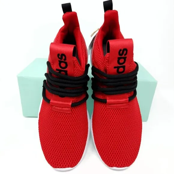 Adidas LiteRacer Adapt 3 Slip On Tennis Running Gym Shoes Sneakers Red Black New