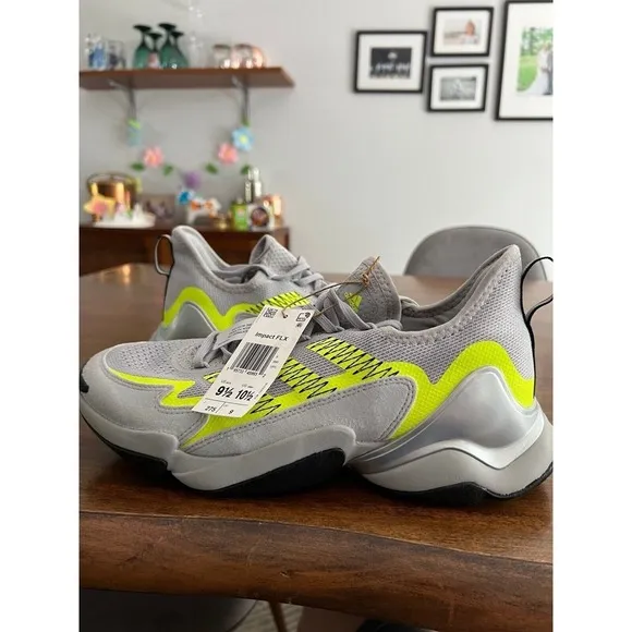 Adidas Mahomes Grey Yellow Impact FLX Turf Football Shoes GY0481 Men's Size 9.5