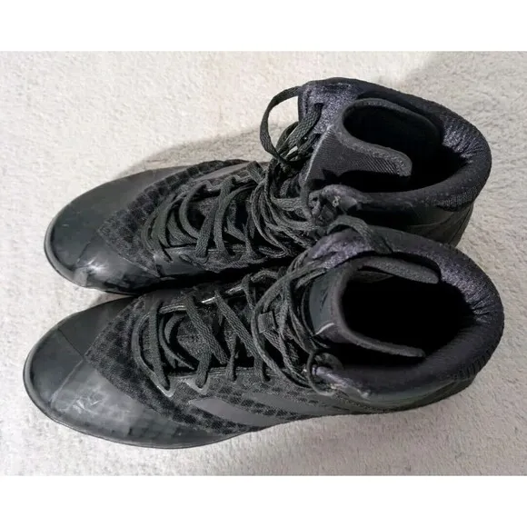 Adidas Mat Wizard 4 Men's Wrestling Shoes Sz 11.5 Black Lace Up High Top AC6971