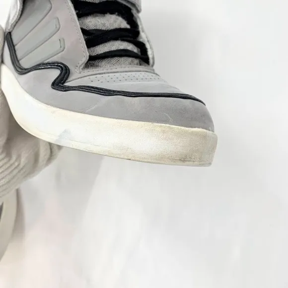 Adidas Men Sneakers V22805 Basketball Gray Leather High Top Sz 6.5