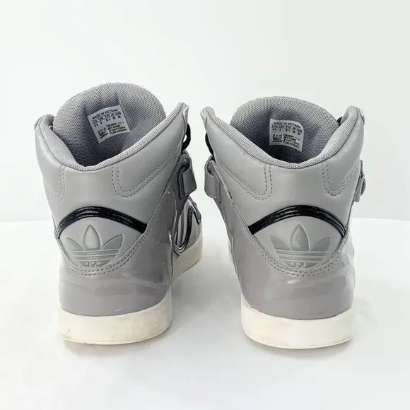 Adidas Men Sneakers V22805 Basketball Gray Leather High Top Sz 6.5