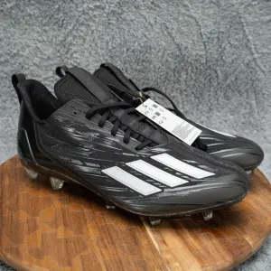 Adidas Men’s Adizero Low Football Cleats - Black/White GX4050 - Size 14