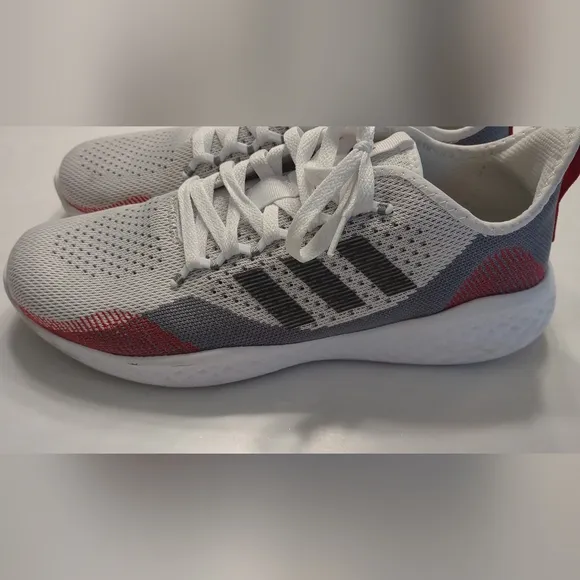 Adidas Men's Fluidflow 2.0 Running Shoes - White, Gray, Red