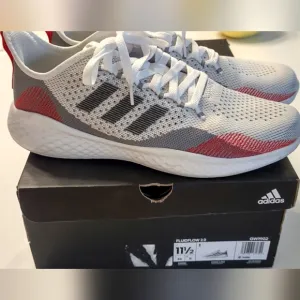 Adidas Men's Fluidflow 2.0 Running Shoes - White, Gray, Red