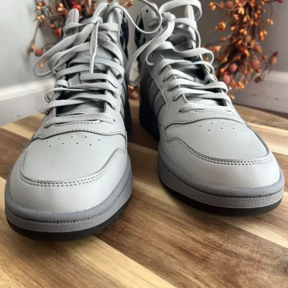 Adidas Mens Hoops 3.0 Mid Cut Tennis Shoes 10US Core Gray Black
