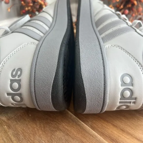 Adidas Mens Hoops 3.0 Mid Cut Tennis Shoes 10US Core Gray Black
