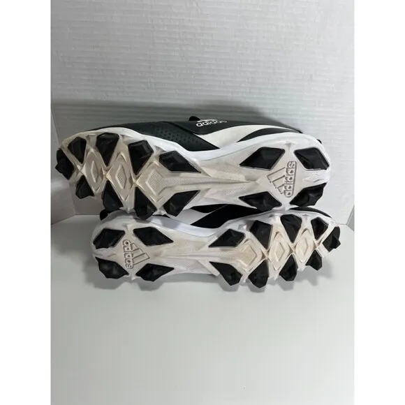 Adidas Men's Icon 7 MD Rubber Cleats Baseball Shoes Black White Size 13