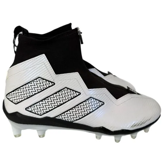 Adidas Mens Size 10 Nasty 2.0 Football Cleats White Black GV8306 NEW READ