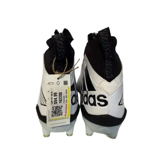Adidas Mens Size 10 Nasty 2.0 Football Cleats White Black GV8306 NEW READ