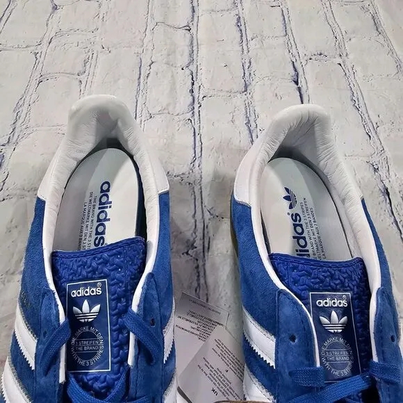 Adidas MENS SIZE 11 Gazelle Indoor Shoes Sneakers Blue Bird H06260 Soccer Turf