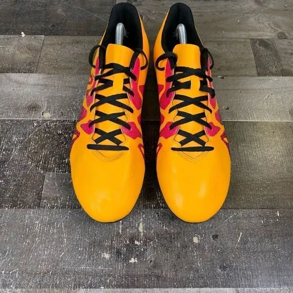 Adidas Men’s Size 11 X 15.4 FxG Athletic Soccer Shoes Football Cleats Orange