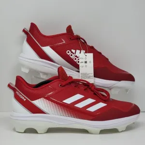 Adidas Mens Size 15 Red White Silver Icon 7 TPU Baseball Cleats Shoes S23880 New