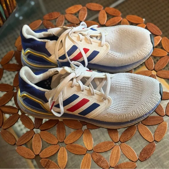 Adidas Men's UltraBOOST 20 USA Running Sneakers Shoes - Blue, White