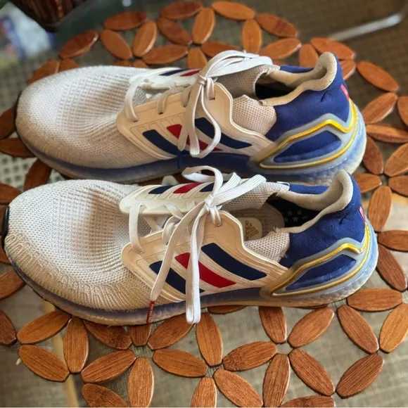 Adidas Men's UltraBOOST 20 USA Running Sneakers Shoes - Blue, White