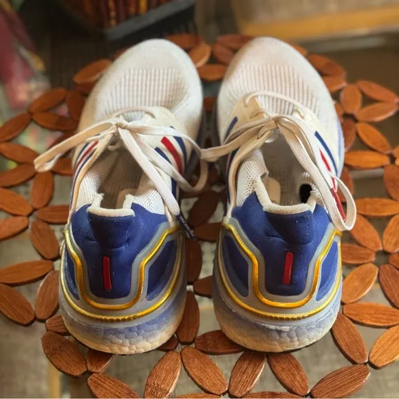 Adidas Men's UltraBOOST 20 USA Running Sneakers Shoes - Blue, White