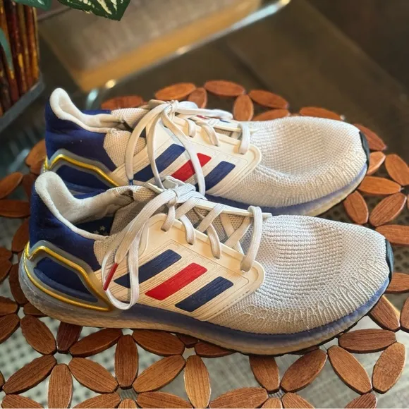 Adidas Men's UltraBOOST 20 USA Running Sneakers Shoes - Blue, White