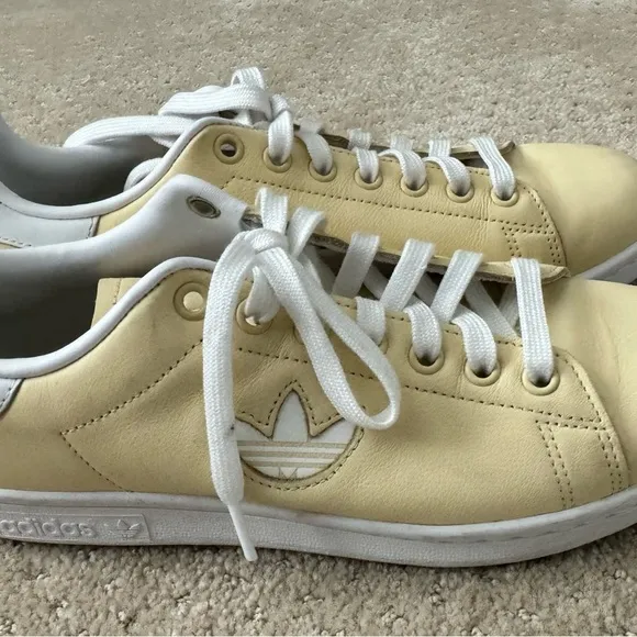 ADIDAS Men's Yellow White Stan Smith Originals BD7438 Tennis‎ Shoes-Size 7 1/2