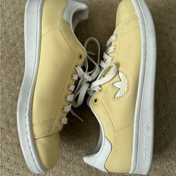ADIDAS Men's Yellow White Stan Smith Originals BD7438 Tennis‎ Shoes-Size 7 1/2