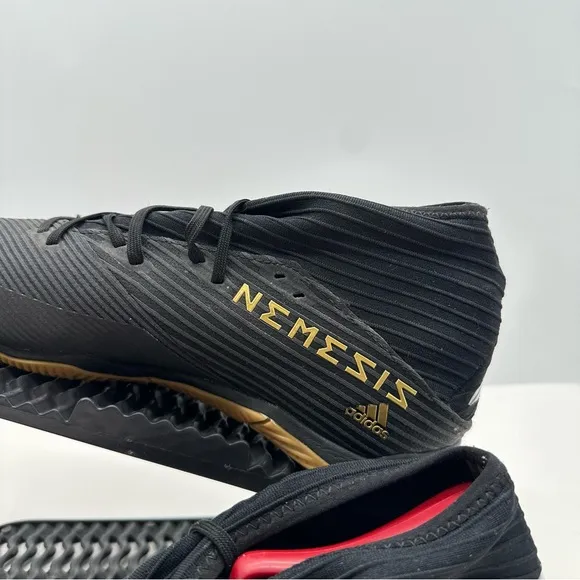 Adidas Nemeziz 19.3 Mens 8.5 Indoor Soccer Shoes Turf Sneakers Core Black F34413