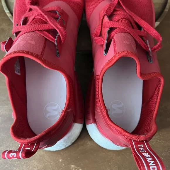 Adidas NMD R1 Scarlet Red White Reflective Sneakers Shoes H01916 Men's Size 11.5