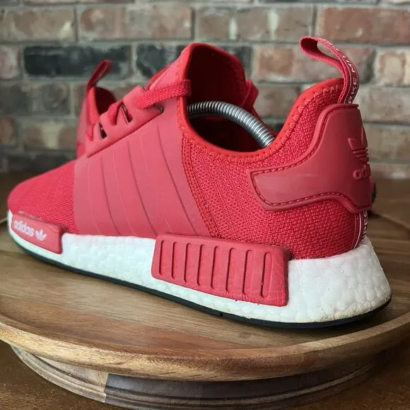 Adidas NMD R1 Scarlet Red White Reflective Sneakers Shoes H01916 Men's Size 11.5