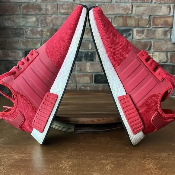 Adidas NMD R1 Scarlet Red White Reflective Sneakers Shoes H01916 Men's Size 11.5