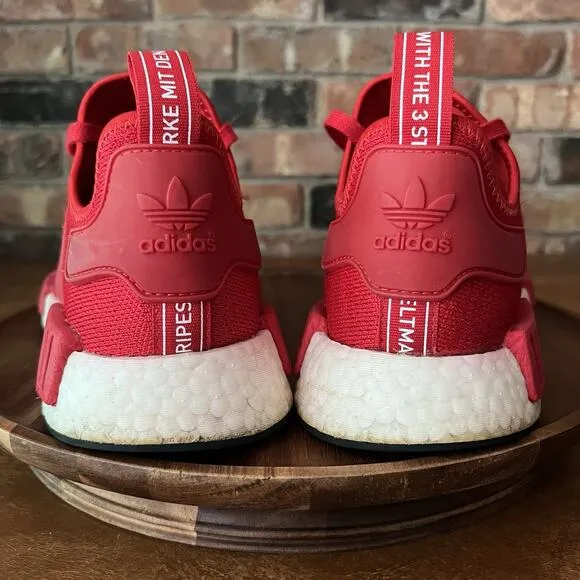 Adidas NMD R1 Scarlet Red White Reflective Sneakers Shoes H01916 Men's Size 11.5