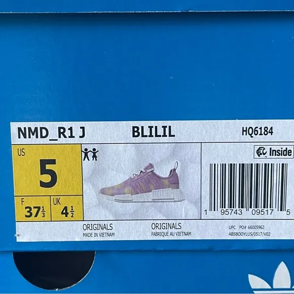 Adidas NMD R1 Shoes Kids 5 / Womens 6.5 Bliss Lilac Running Shoe New