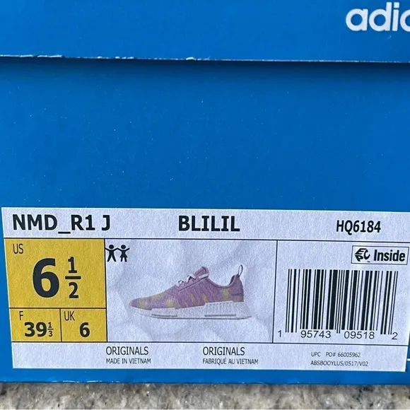 Adidas NMD R1 Shoes Kids 6.5 / Womens 8 Bliss Lilac Running Shoe New
