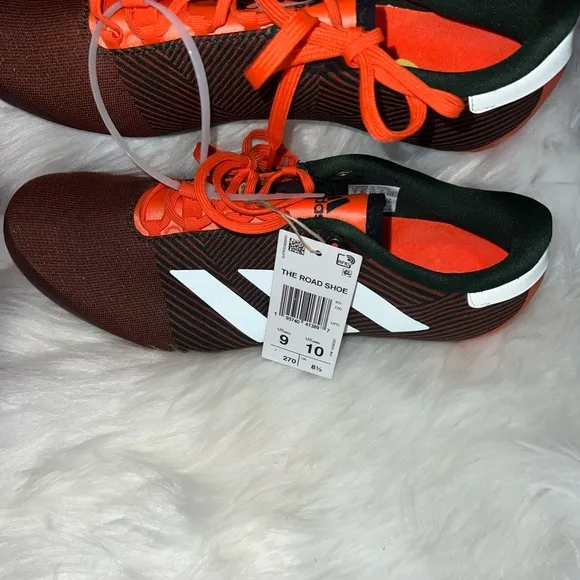 Adidas Orange and Black Road Shoes