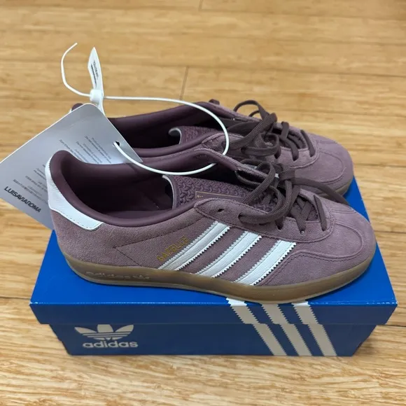 ADIDAS ORIGINAL GAZELLE INDOOR SHOES PURPLE SIZE US 6