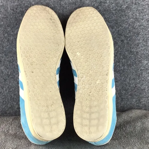 Adidas Originals Gazelle Blue Suede Nubuck Sail Gold Sneakers Sz 11.5