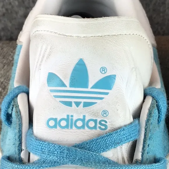 Adidas Originals Gazelle Blue Suede Nubuck Sail Gold Sneakers Sz 11.5
