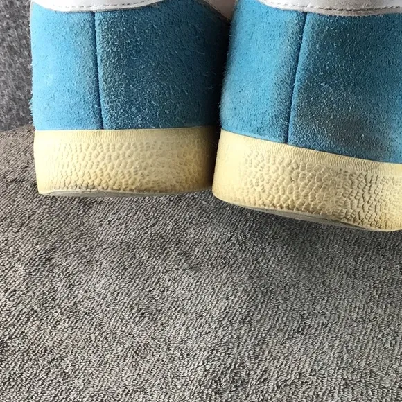 Adidas Originals Gazelle Blue Suede Nubuck Sail Gold Sneakers Sz 11.5