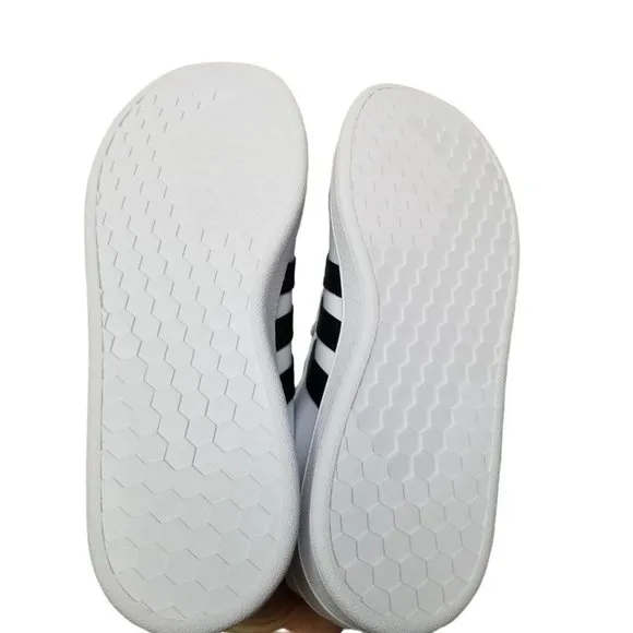 Adidas Originals Kids 4.5 Cloud White Grand Court Tennis Shoes EF0103 NIB
