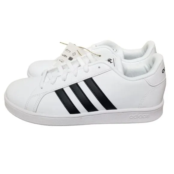 Adidas Originals Kids 4.5 Cloud White Grand Court Tennis Shoes EF0103 NIB