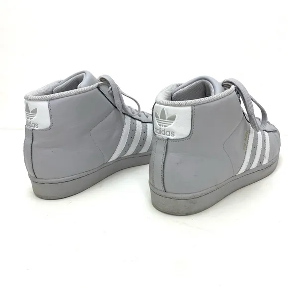 Adidas Originals Men's Grey/White Pro Model Mid J Basketball Shoes