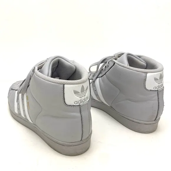 Adidas Originals Men's Grey/White Pro Model Mid J Basketball Shoes
