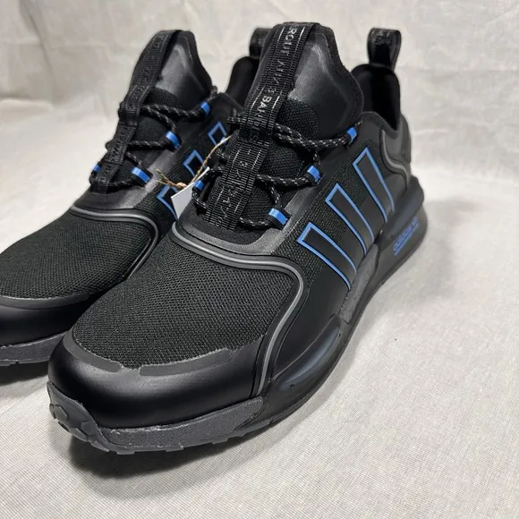 Adidas Originals NMD_R1 V3 Athletic Low Top Shoes Black Blue HQ6637 Mens Size 9