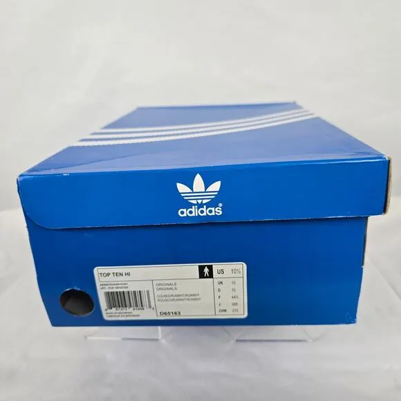 Adidas Originals Top Ten Hi Running Shoes Men's 10.5 Red White D65163 NIB