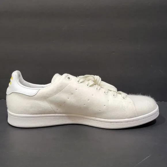 Adidas Pharrel Williams Stan Smith Tennis Ball Shoes Mens 12 White Fuzzy Sneaker