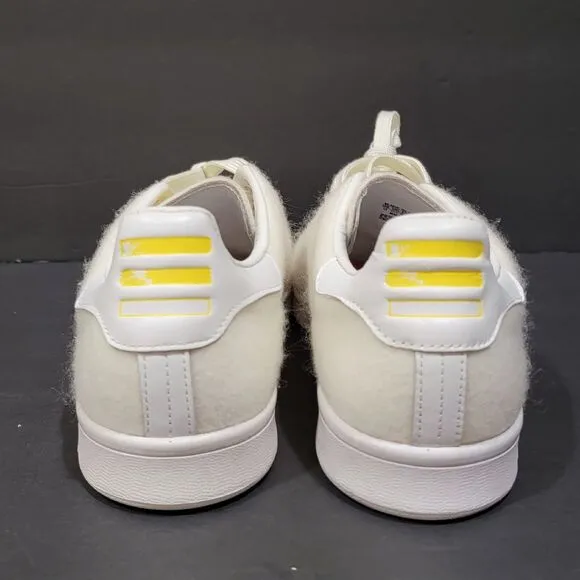 Adidas Pharrel Williams Stan Smith Tennis Ball Shoes Mens 12 White Fuzzy Sneaker