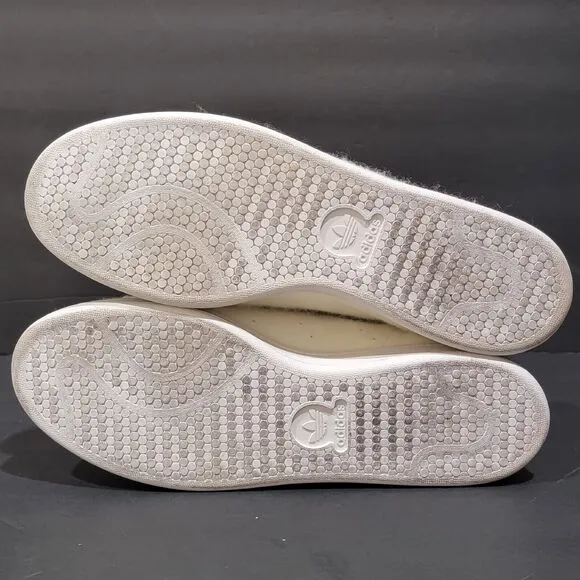 Adidas Pharrel Williams Stan Smith Tennis Ball Shoes Mens 12 White Fuzzy Sneaker